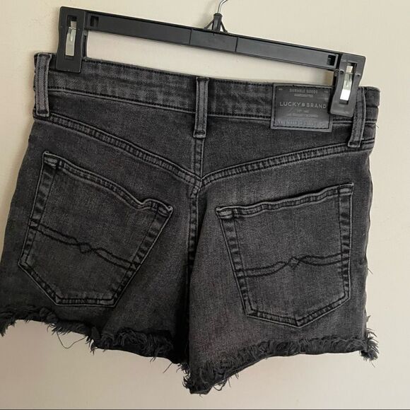 Lucky Brand Lucky Pins Black High Rise Shorts Size 26 - Picture 4 of 6